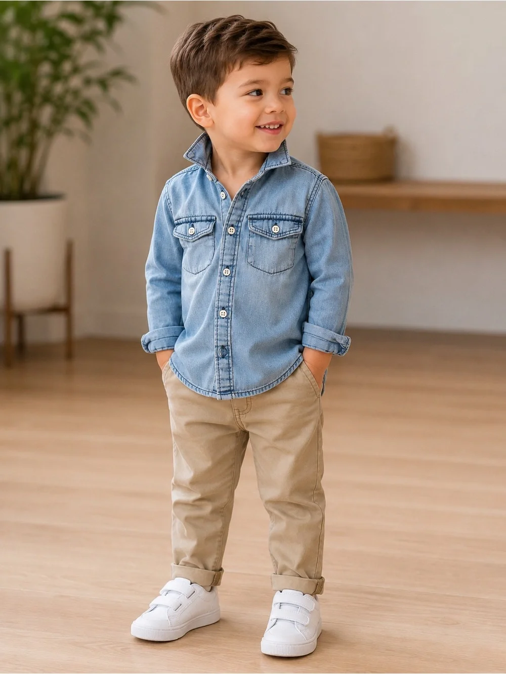 GAP Boys Khaki Chinos in Tan